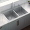 Ruvati 33"x22" Drop-in Topmount Kitchen Sink 16 Gauge SS 50/50 Double Bowl RVM5150 - alternate 7